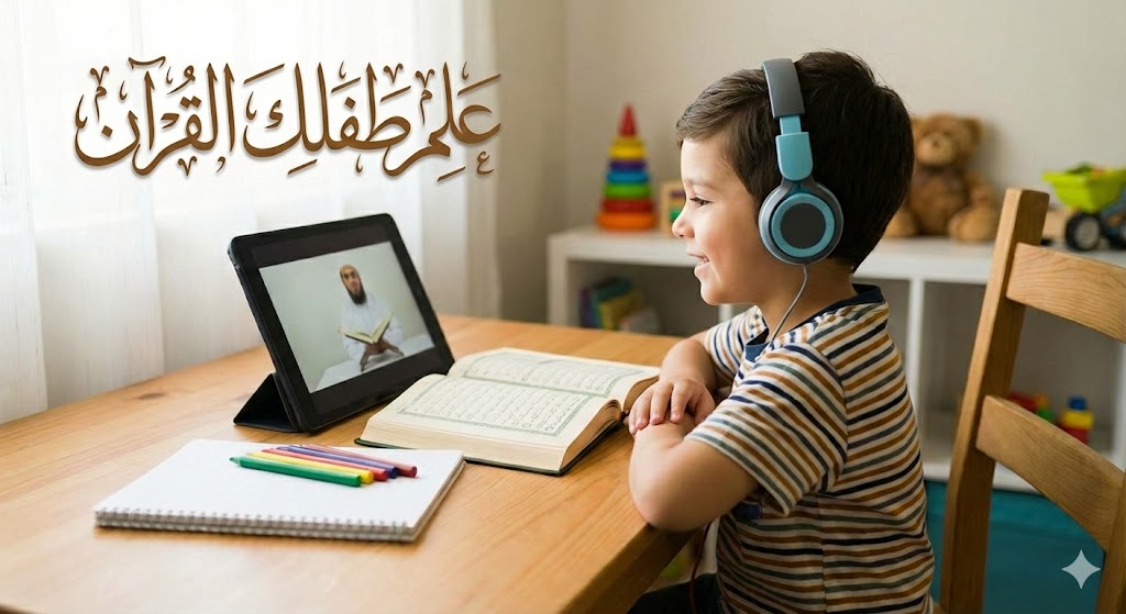 Online Quran teacher correcting pronunciation