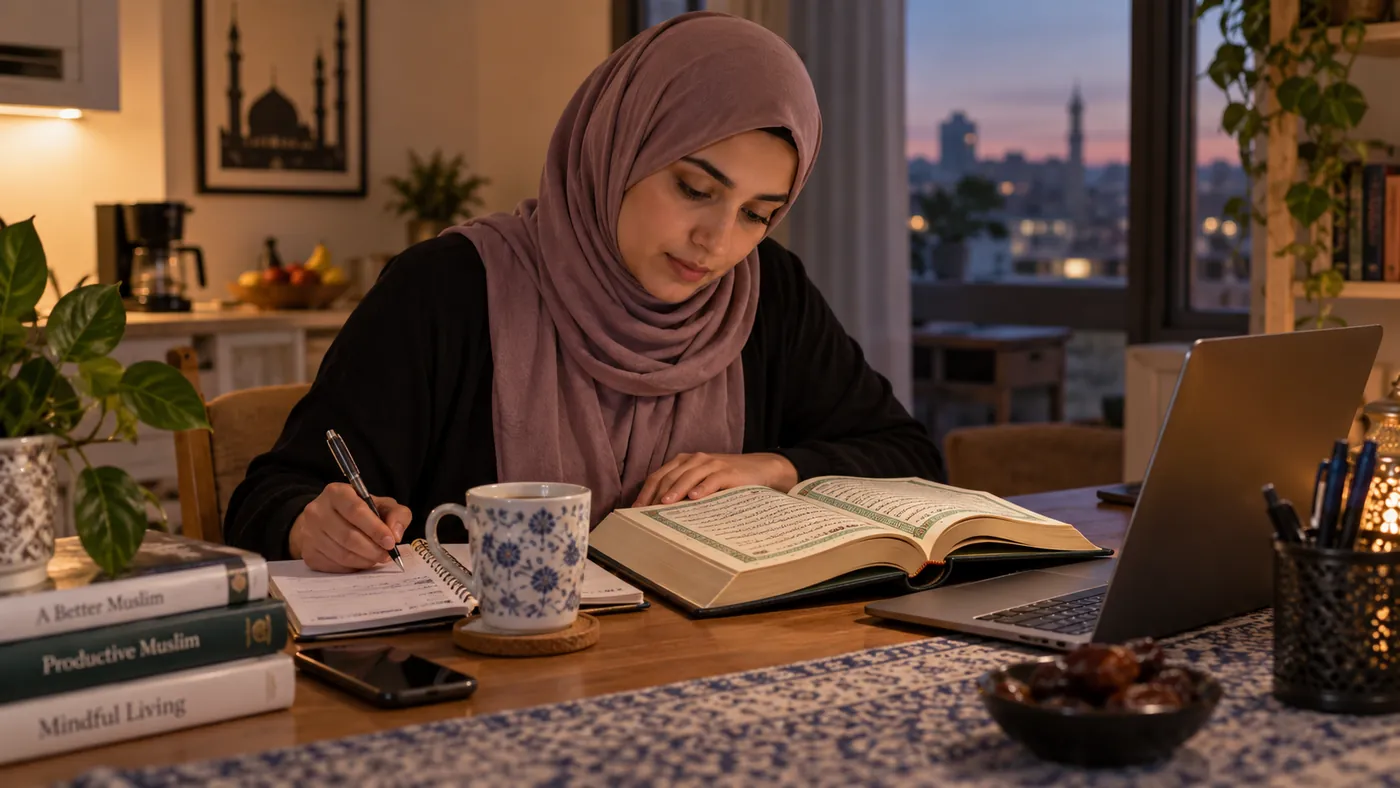 Adult receiving patient Quran pronunciation correction in an online lesson
