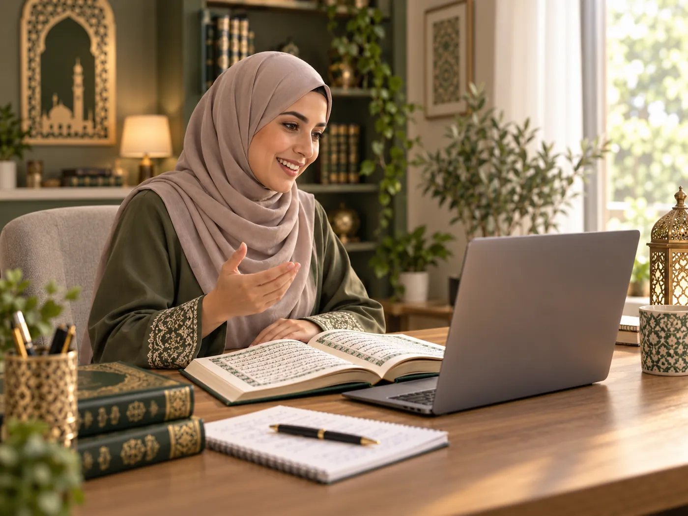 Étudiant diminuant progressivement la translittération pour se concentrer sur l'écriture arabe