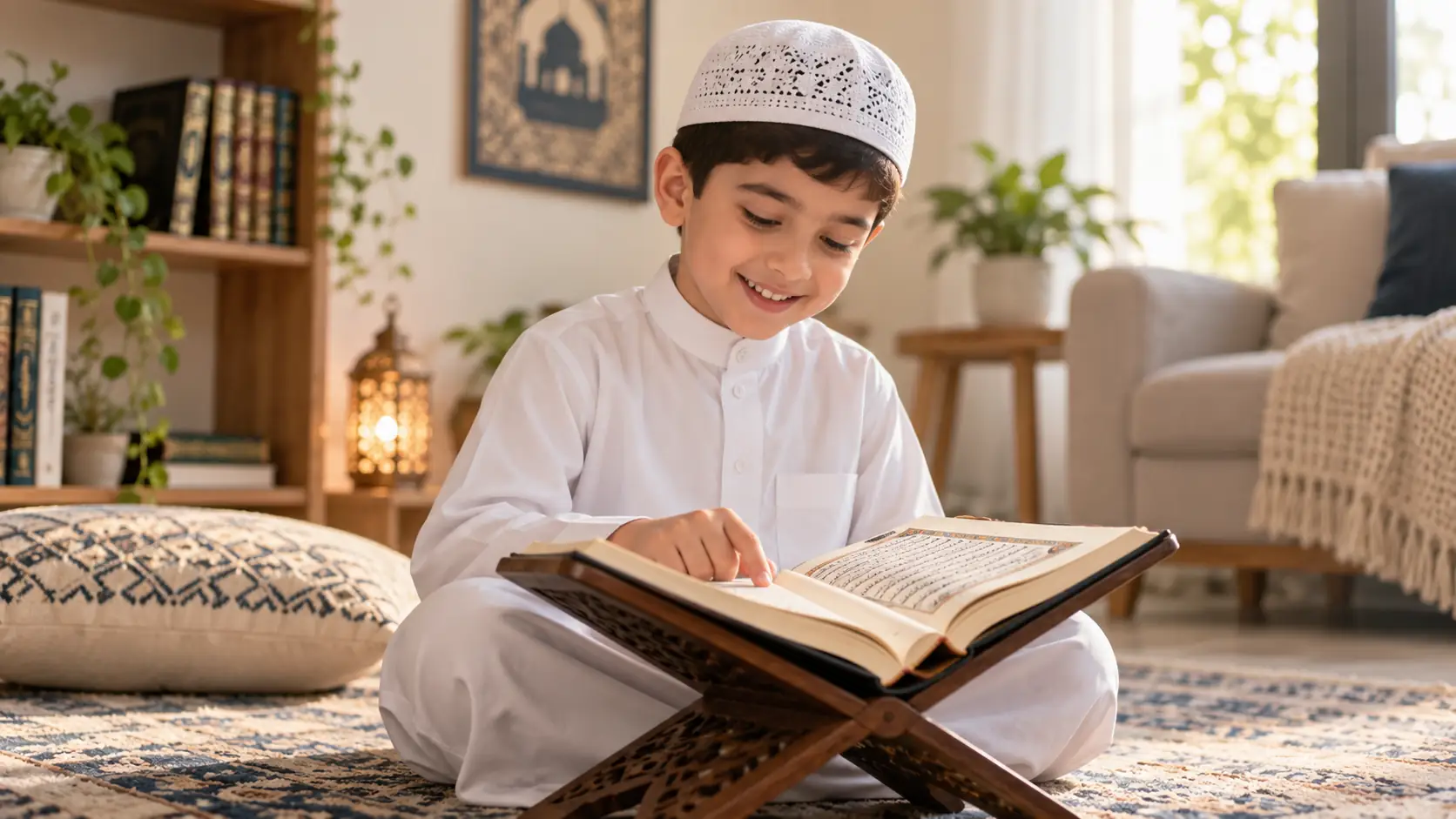 Adult learner thoughtfully choosing between Quran class formats